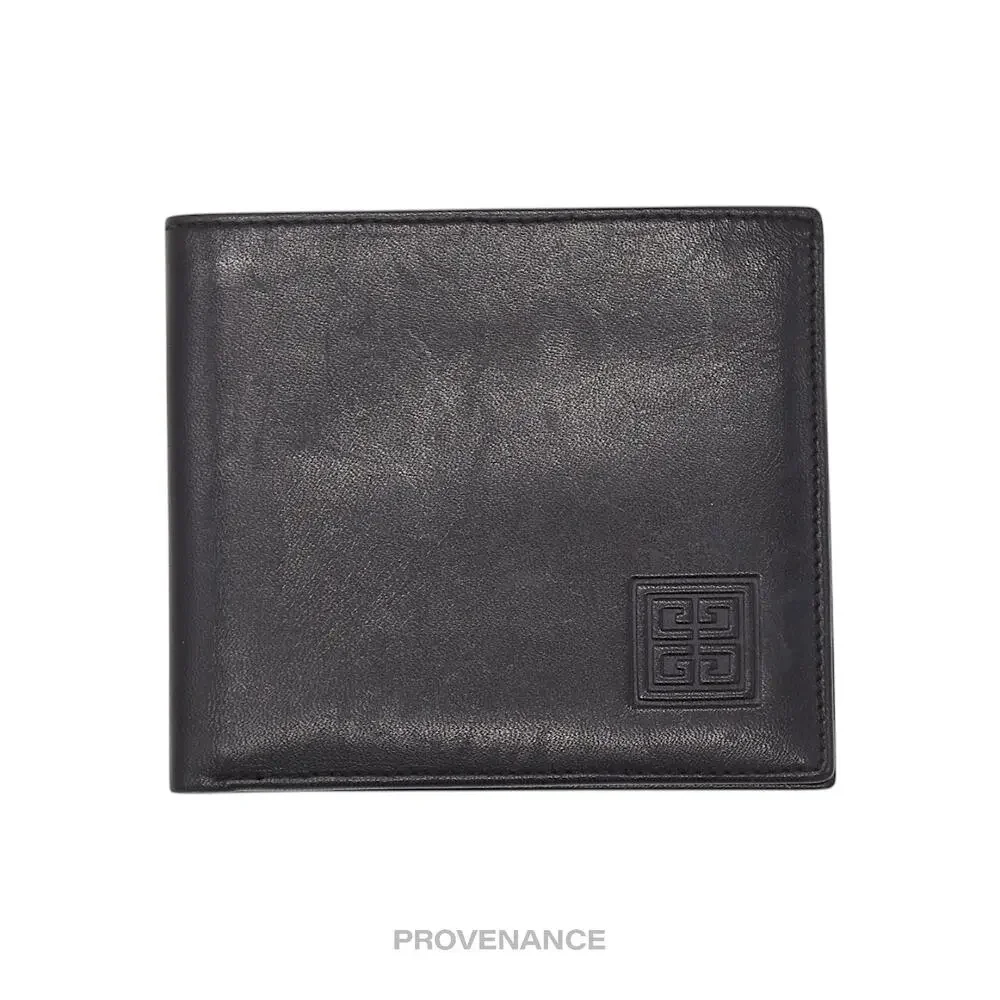 🔴 Givenchy 4G Logo 8CC Bifold Wallet - Monsieur Black Leather